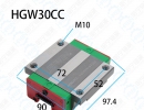 HGW30CC直线导轨滑块台湾上银