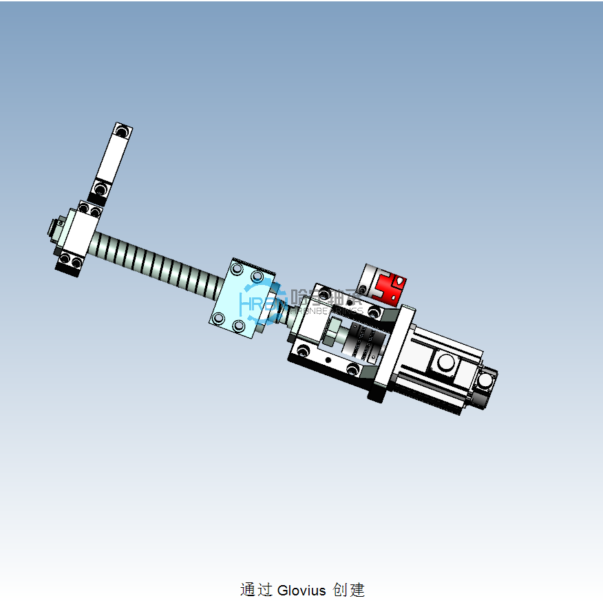 50直径滚珠丝杆 3kw松下电机装配图MDAC40-180-L和AK40.png