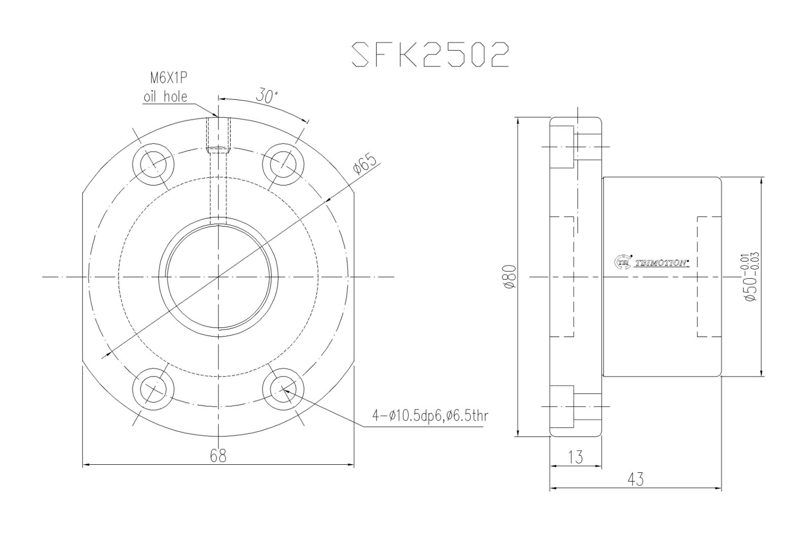 SFK02502滚珠丝杆螺母TBI品牌南京哈宁现货供应.jpg