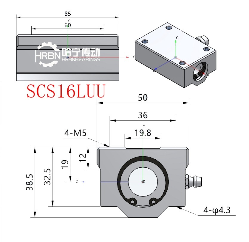 SCS16LUU直线轴承尺寸箱式直线轴承图纸.jpg