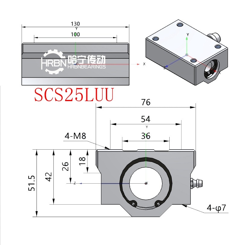 SCS25LUU直线轴承尺寸箱式直线轴承图纸.jpg