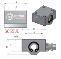 SCS5UU直线轴承尺寸箱式直线轴承图纸