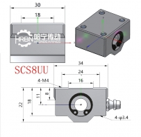 SCS8UU直线轴承尺寸箱式直线轴承图纸